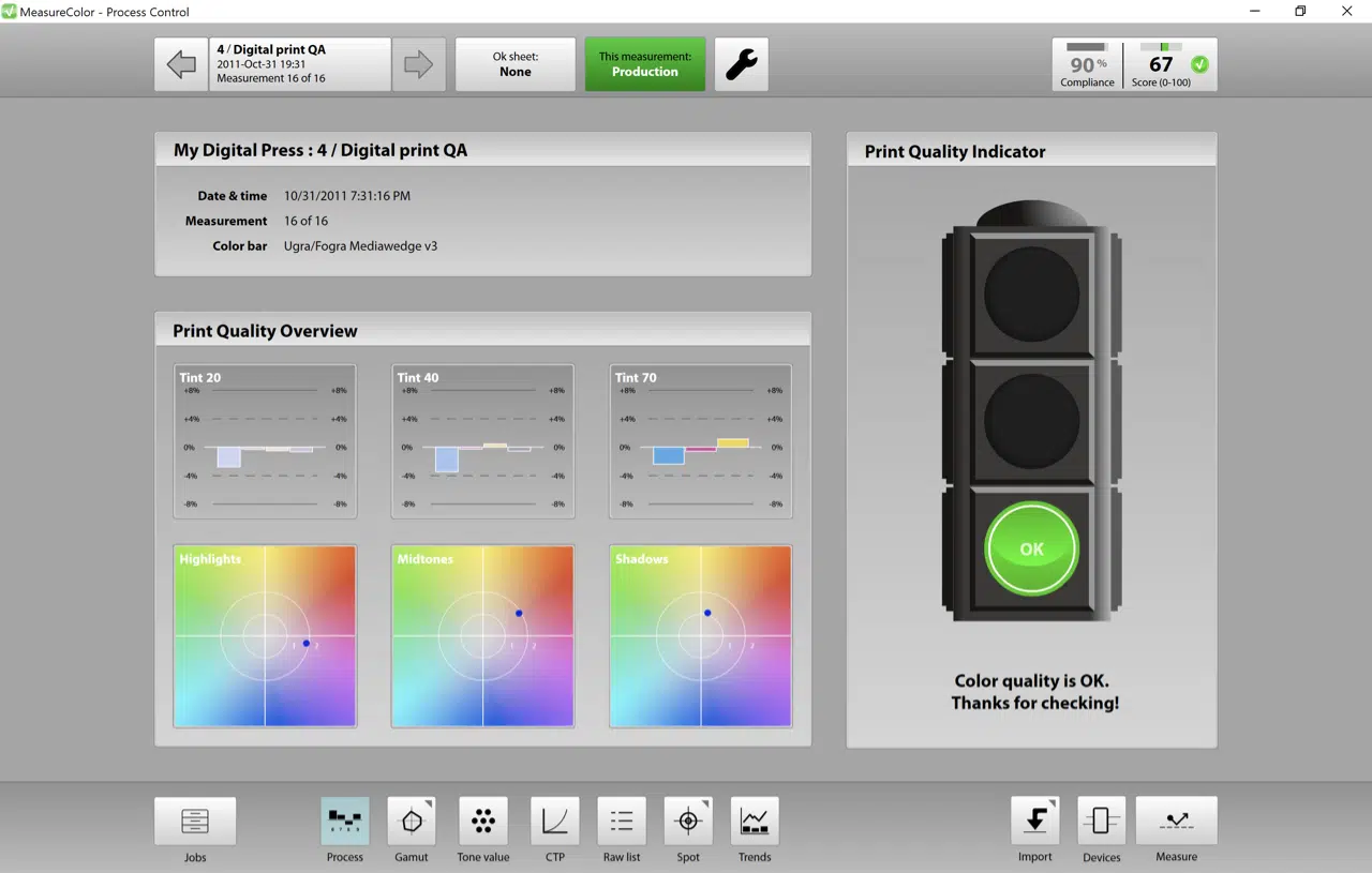 MeasureColor Produção